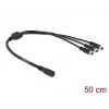 Cabo divisor DC DeLOCK 83021 5,5 x 2,1 mm 1 x conector fêmea para 3 x conector macho