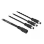 Cabo divisor DC DeLOCK 83021 5,5 x 2,1 mm 1 x conector fêmea para 3 x conector macho