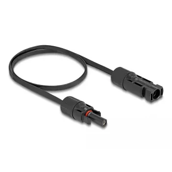Cabo DeLOCK DL4 solar plano conector macho para conector fêmea 60 cm preto 3,3 mm²