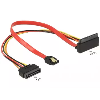 Cabo SATA DeLOCK 85515 SATA 15 pinos 1 x SATA 22 pinos 1 x SATA 7 pinos multicolor