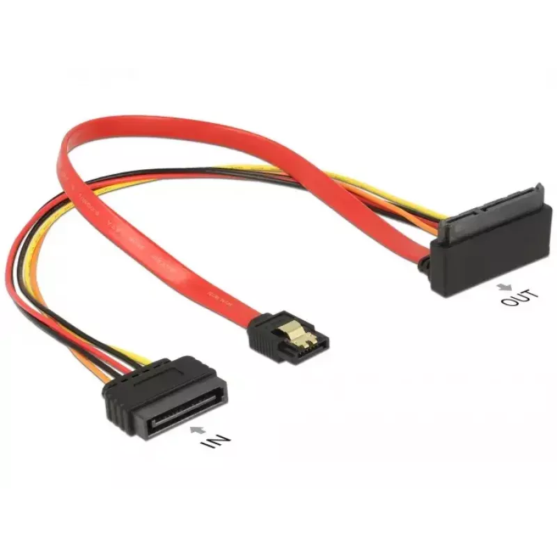 Cabo SATA DeLOCK 85515 SATA 15 pinos 1 x SATA 22 pinos 1 x SATA 7 pinos multicolor