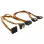 Cabo SATA DeLOCK 60148 0,3 m SATA 15 pinos 4 x SATA 15 pinos bege laranja vermelho amarelo