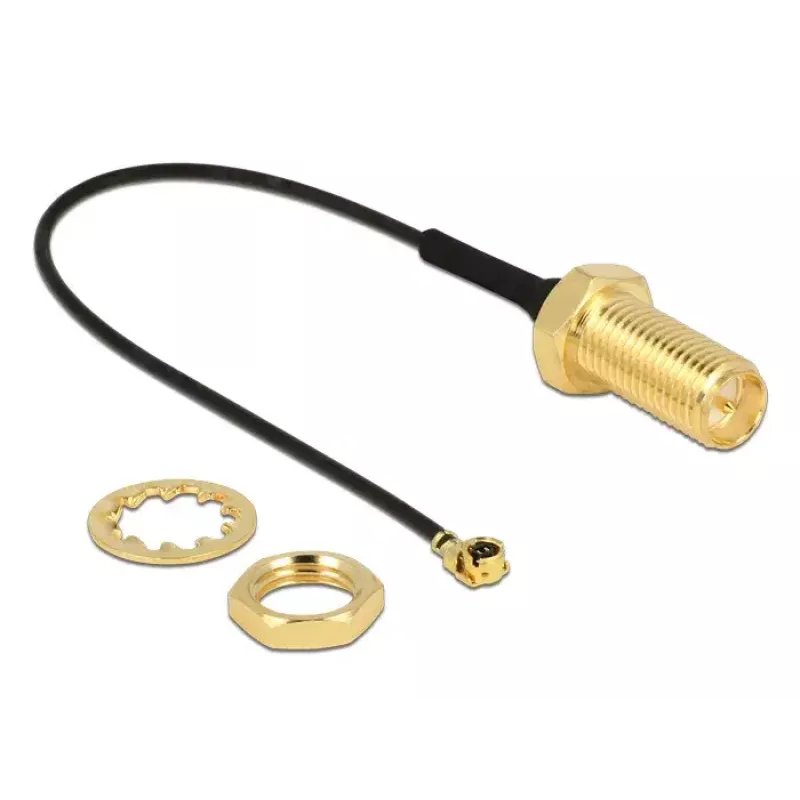 Cabo coaxial DeLOCK 89471 0,1m RP-SMA MHF/U.FL-LP-068