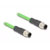 Cabo de rede DeLOCK M12 cabo codificado D 4 pinos ficha-ficha PUR (TPU) 1 m