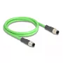 Cabo de rede DeLOCK M12 cabo codificado D 4 pinos ficha-ficha PUR (TPU) 1 m