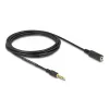 Cabo de áudio DeLOCK 85733 3 m ficha 3,5 mm para conector fêmea preto dourado