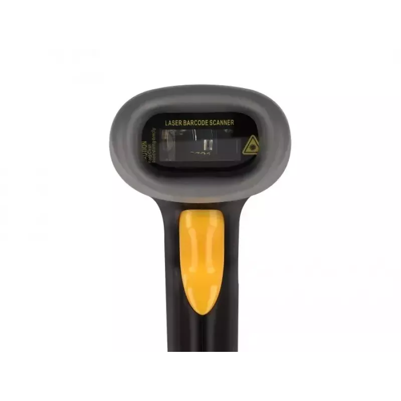 Leitor de códigos de barras USB DeLOCK 1D laser preto portátil com fio cabo 2 m