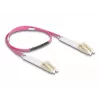 Cabo de fibra ótica DeLOCK LC Duplex para LC Duplex OM4 0,5m