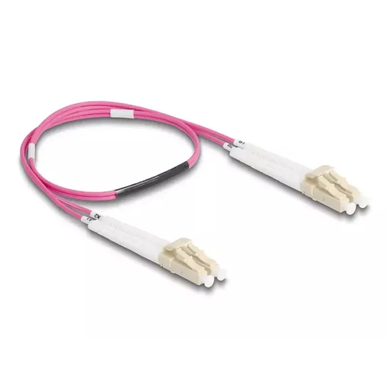 Cabo de fibra ótica DeLOCK LC Duplex para LC Duplex OM4 0,5m