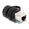 Adaptador de cabo DeLOCK fêmea RJ50 para fêmea RJ50 IP68 à prova de água preto