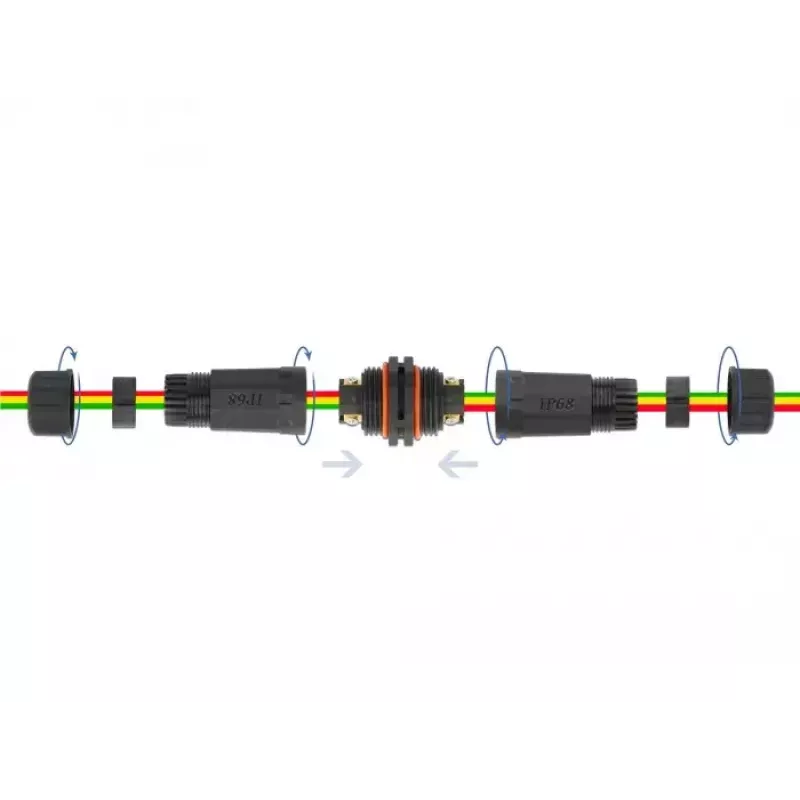 Conector elétrico de cabo DELOCK 86913 reto 85–260V preto 25×114 mm