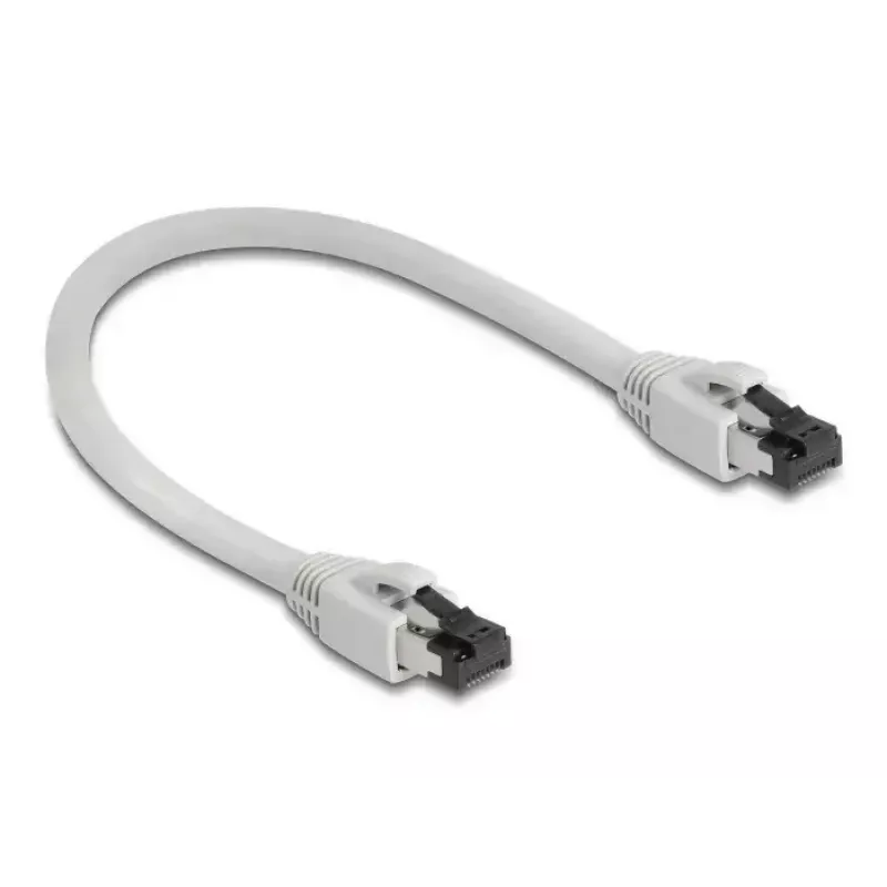 Cabo de rede DeLOCK 80556 RJ-45 Cat8.1 0,25 m cinzento