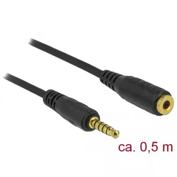 Cabo de áudio DeLOCK 85700 0,5 m 3,5 mm preto