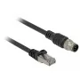 Cabo de rede DeLOCK 84922 RJ-45 M12 Cat5e 1 m preto