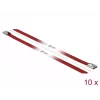 Abraçadeira DeLOCK 18782 aço inoxidável vermelho 300 mm 10 unid.