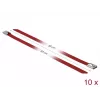 Abraçadeira DeLOCK 18784 aço vermelho 500 mm 10 unid.