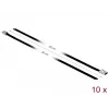 Abraçadeira DeLOCK 18810 aço inoxidável preto 10 unid.