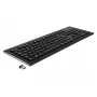 Teclado DeLOCK 12671 Office RF sem fios QWERTZ alemão preto