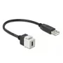 Módulo Keystone DeLOCK 86382 plano preto branco USB C