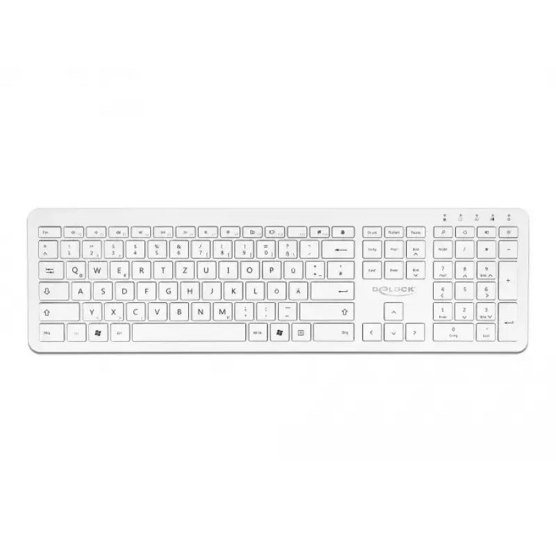Teclado DeLOCK 12014 RF Wireless QWERTZ alemão branco