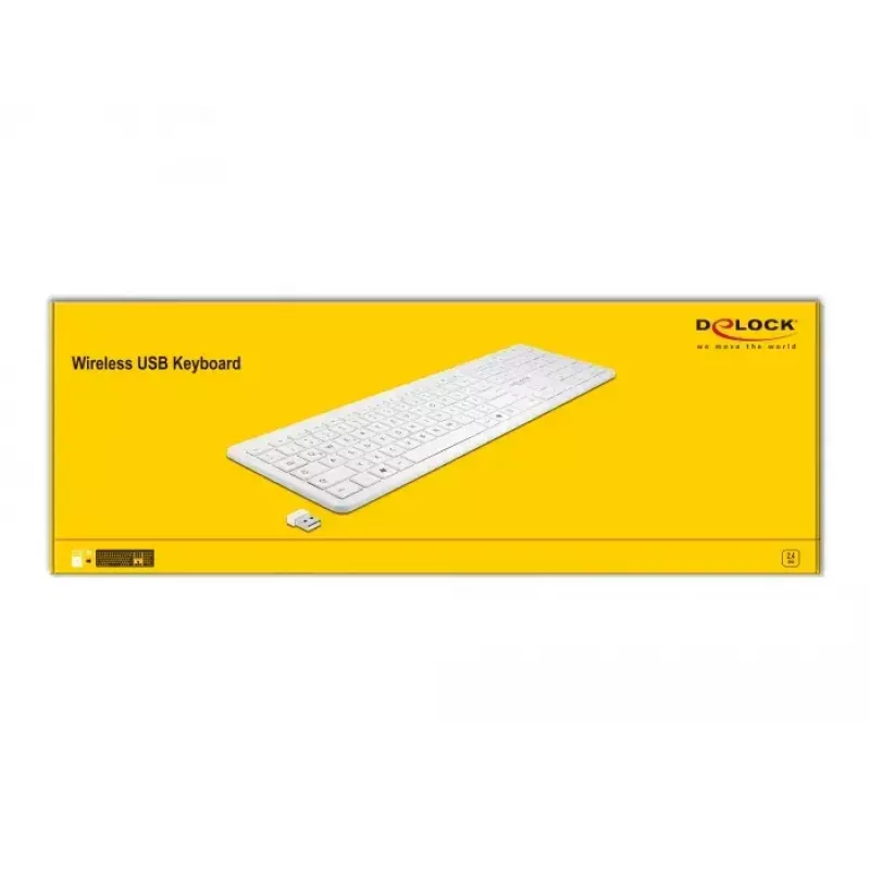 Teclado DeLOCK 12014 RF Wireless QWERTZ alemão branco