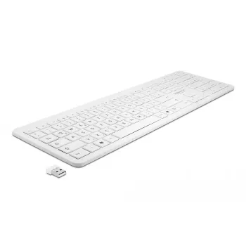 Teclado DeLOCK 12014 RF Wireless QWERTZ alemão branco