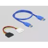 Placa riser DeLOCK PCI Express x1 para 2 x PCI 32 Bit slot cabo 60 cm