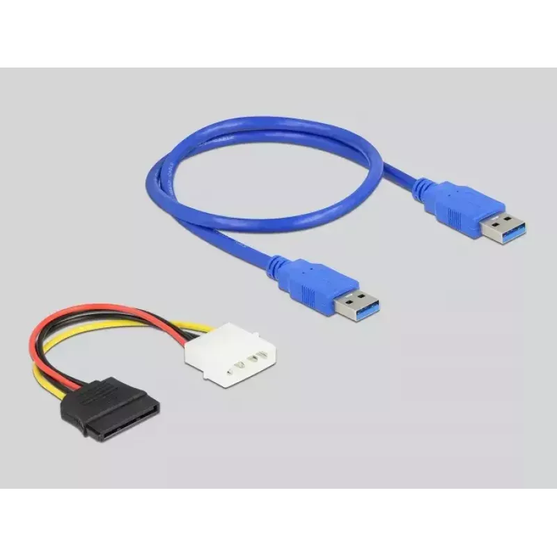 Placa riser DeLOCK PCI Express x1 para 2 x PCI 32 Bit slot cabo 60 cm