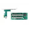 Placa riser DeLOCK PCI Express x1 para 2 x PCI 32 Bit slot cabo 60 cm