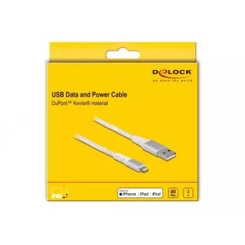 Cabo de dados e carregamento USB DeLOCK para iPhone iPad iPod 3 m Lightning