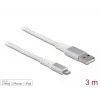 Cabo de dados e carregamento USB DeLOCK para iPhone iPad iPod 3 m Lightning