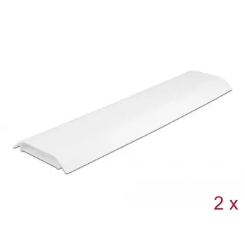 Calha para cabos DELOCK 20886, polipropileno, branco, 300×85×10 mm, 2 unid.