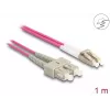 Cabo de fibra ótica DeLOCK LC Duplex para SC Duplex OM4 1 m