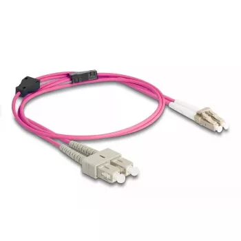 Cabo de fibra ótica DeLOCK LC Duplex para SC Duplex OM4 1 m