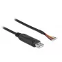 Cabo adaptador USB 2.0 Type-A para série RS-232 DeLOCK 90415