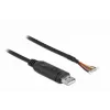 Cabo adaptador USB 2.0 Type-A para série RS-232 DeLOCK 90416