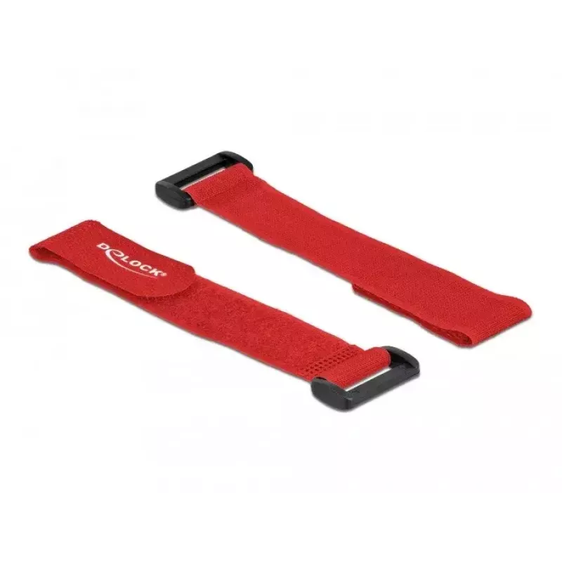 Abraçadeira de cabo de velcro DeLOCK 19532 vermelho 5 unid.