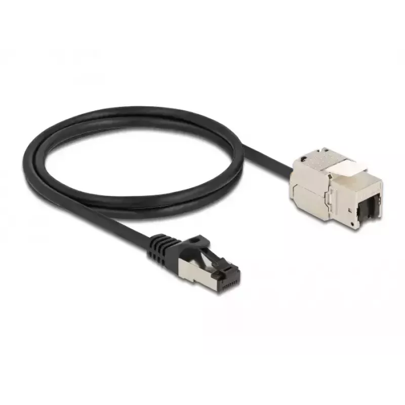 Cabo RJ45 macho para módulo Keystone RJ45 fêmea DeLOCK 87027