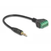 Cabo de áudio DeLOCK 66268 0,2 m 3,5 mm fêmea terminal macho preto verde
