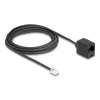 Cabo telefónico DeLOCK RJ11 macho para RJ45 fêmea preto 5 m