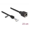 Cabo de rede DeLOCK 88006 RJ45 fêmea para barra de pinos fêmea Cat5e 0,23m preto