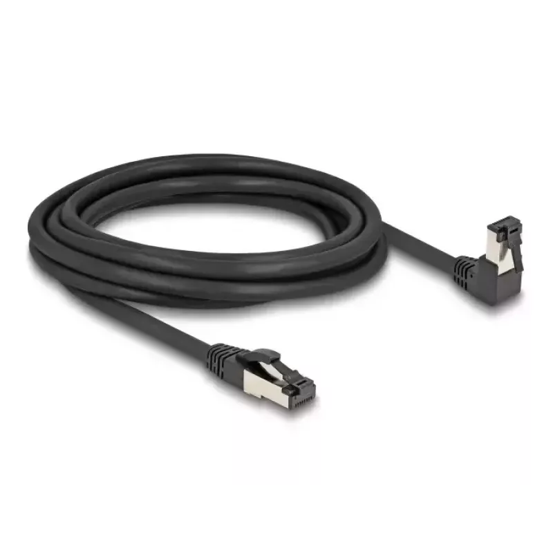 Cabo de rede DeLOCK RJ45 Cat.8.1 90° angular / reto 3 m preto