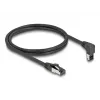 Cabo de rede DeLOCK RJ45 Cat.8.1 90° angular para baixo / reto 1 m preto