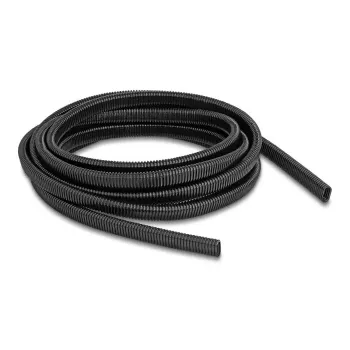 Manga de proteção para cabos oval flexível em plástico DELOCK 13,6 x 6,3 mm, 5 m, preto