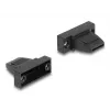 Passa-cabos DELOCK caixa D-Sub 9 pinos para cabo plano, plástico, preto, 25×32×14 mm