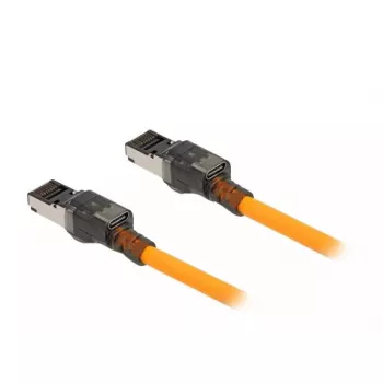 Cabo de rede DeLOCK RJ45 Self Tracing Cat.6A 1 m laranja