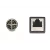 Cabo DeLOCK M12 X-codificado 8 pinos ficha para conector fêmea RJ45 Cat5e 0,5 m preto