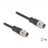 Cabo de rede DeLOCK M12 X-codificado 8 pinos ficha para ficha Cat5e 2 m preto