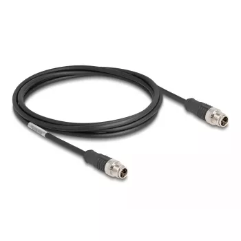 Cabo de rede DeLOCK M12 X-codificado 8 pinos ficha para ficha Cat5e 2 m preto