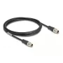 Cabo de rede DeLOCK M12 X-codificado 8 pinos ficha para ficha Cat5e 2 m preto